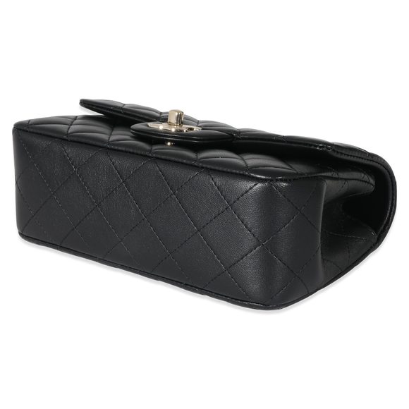Chanel Black Quilted Lambskin Mini Top Handle Rectangular Flap - Picture 7 of 7
